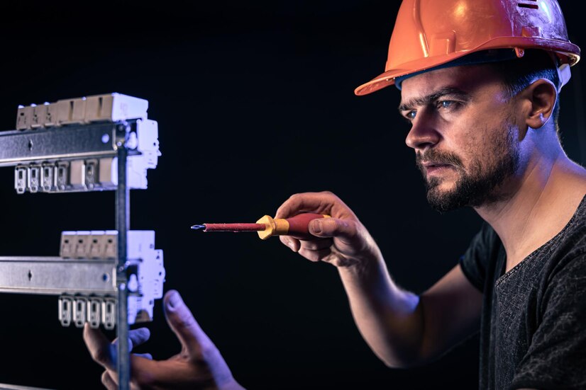 male-electrician-works-switchboard-with-electrical safety-products-bbcelectricinc
